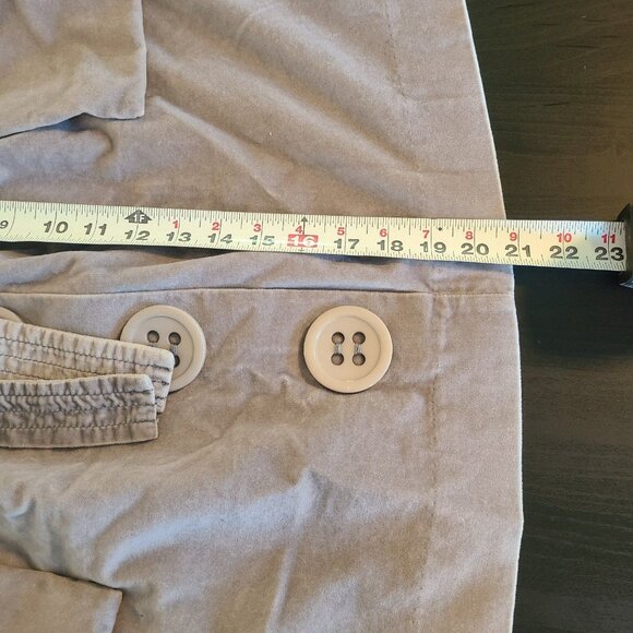 Anthropologie Elevensies Velvet Mini Skirt Oversized Buttons Pockets Cotton 10 - Picture 5 of 7